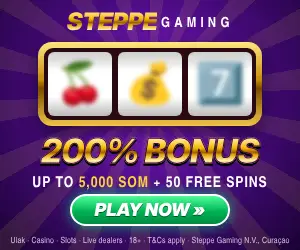 Steppe Gaming 200% bonus